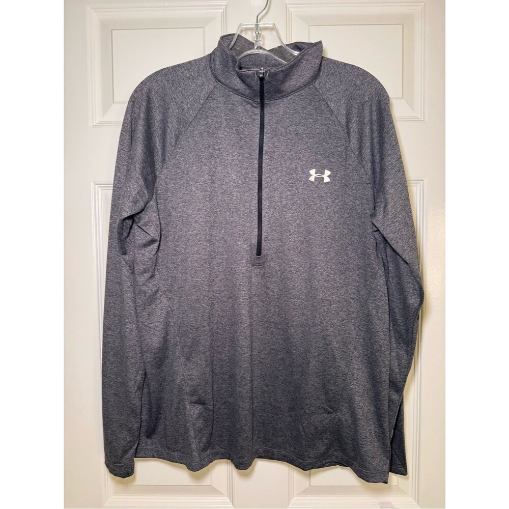 Under Armour Womens XL Heathered Grey Tech 1/2 Zip Lightweight Pullover NWT